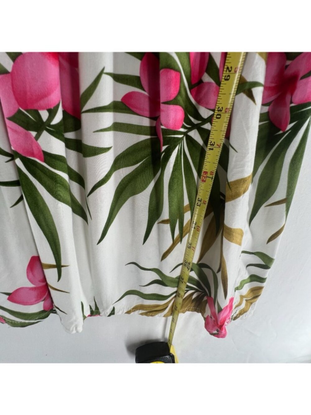 Royal Hawaiian Creations Smocked Sundress Womens S Rayon Plumeria Floral White - Picture 9 of 11